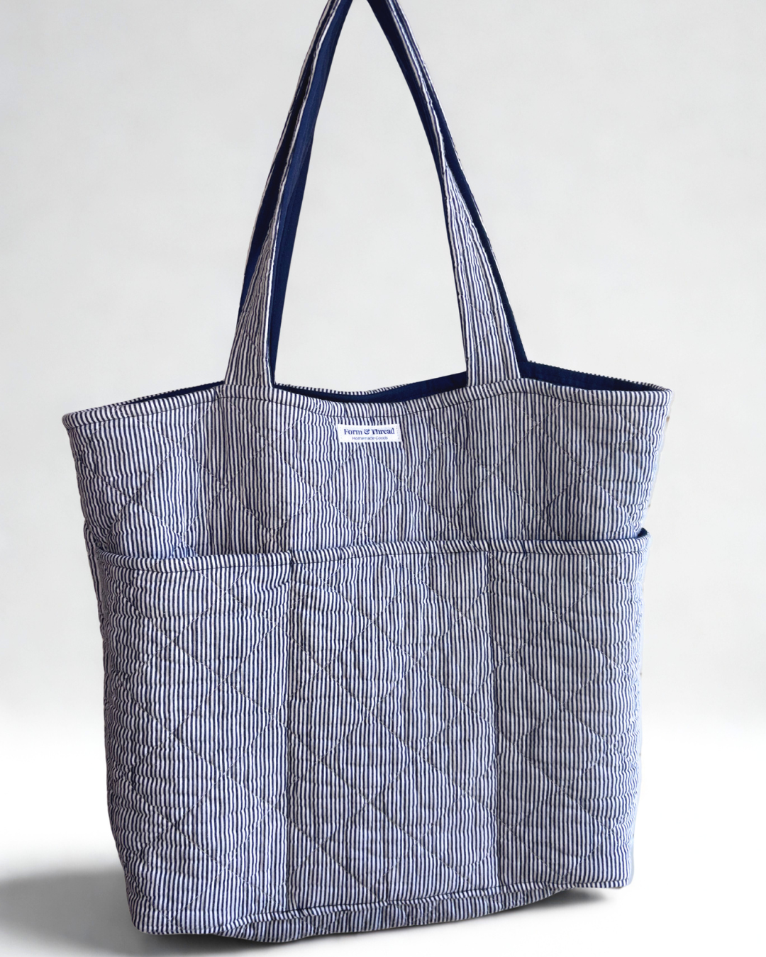 Blue Striped Tote - Regular