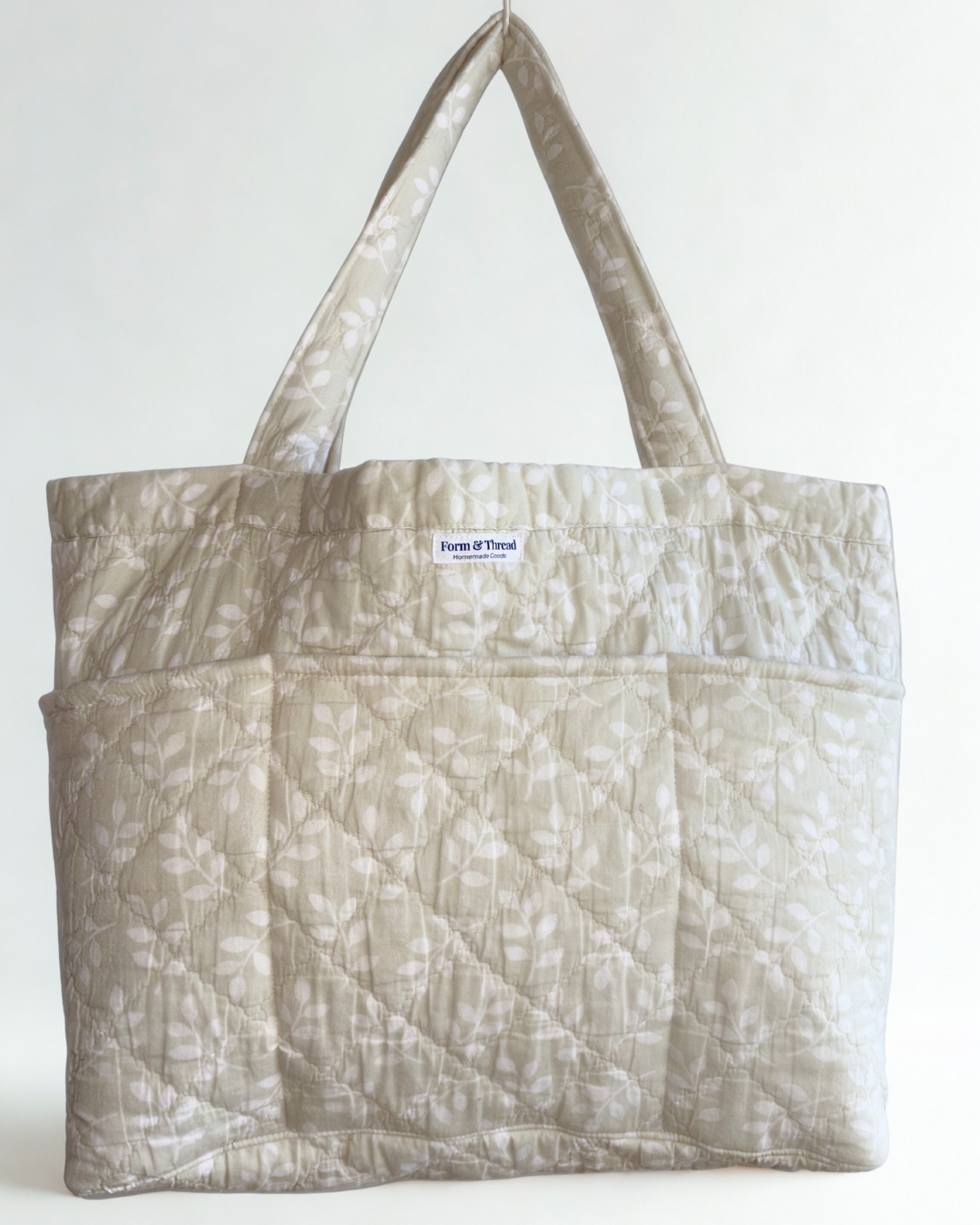 Light Green Quilted Tote - Large