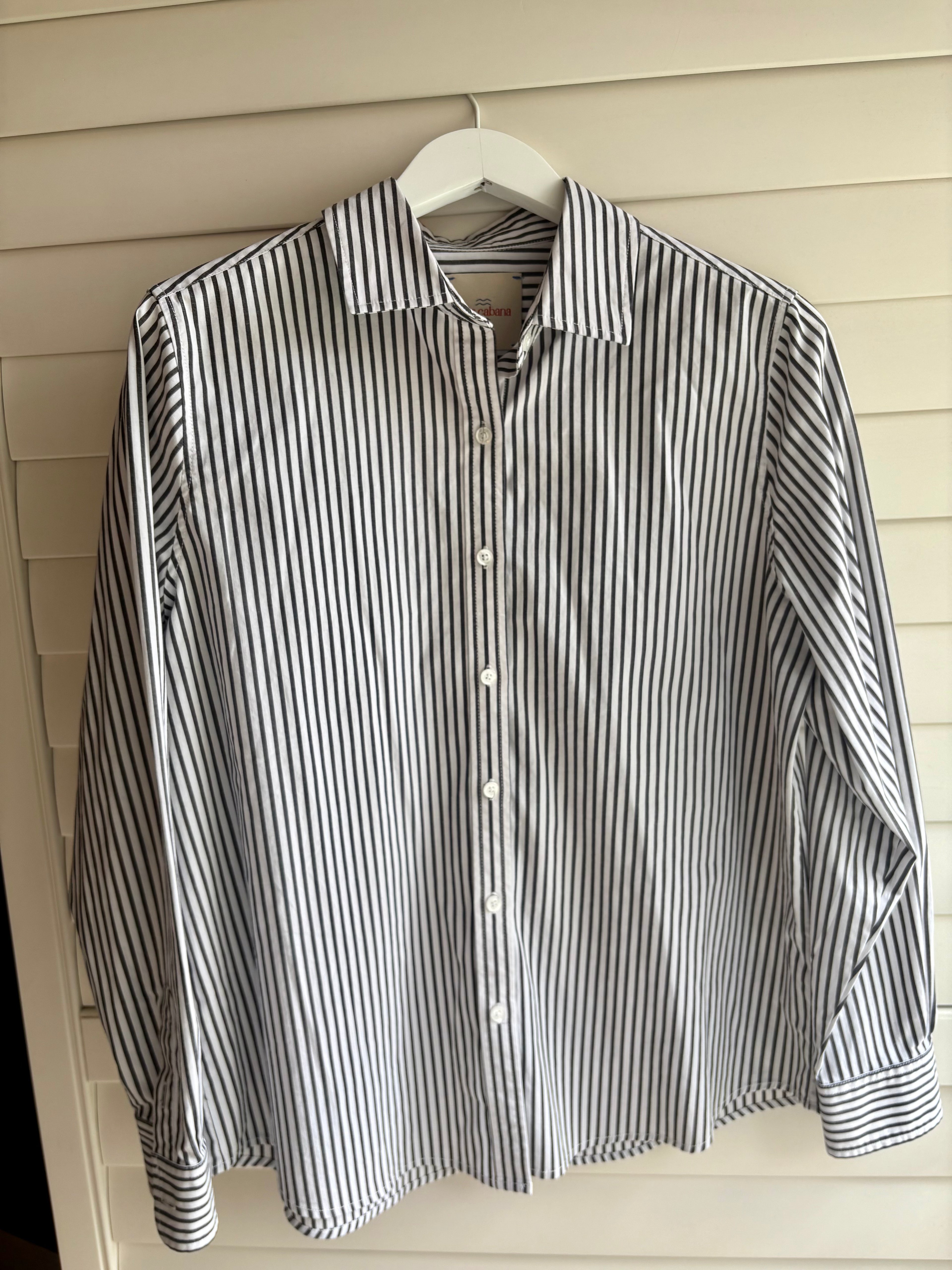 Charcoal Stripe Button Down