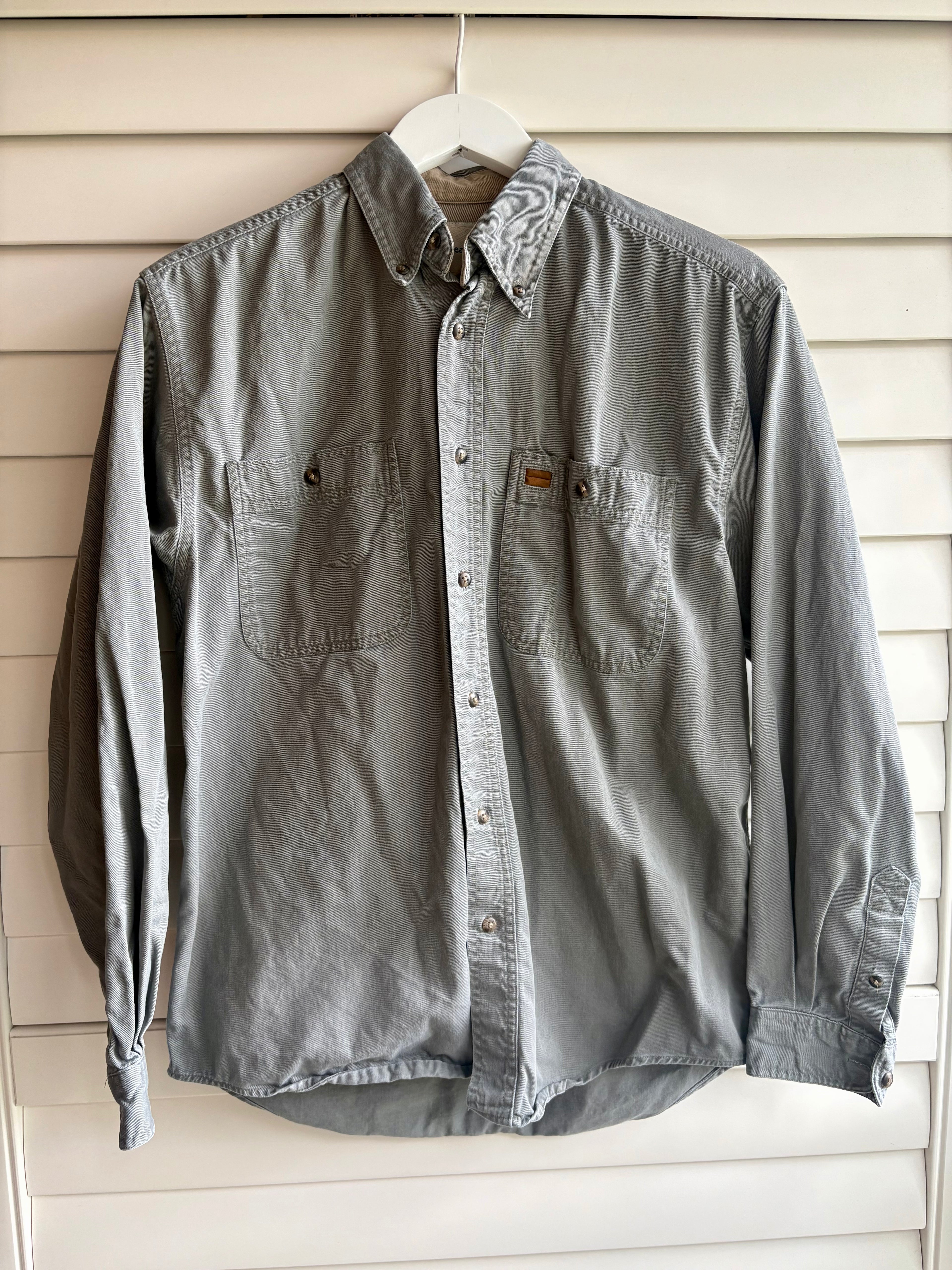 Gray Denim Button Down