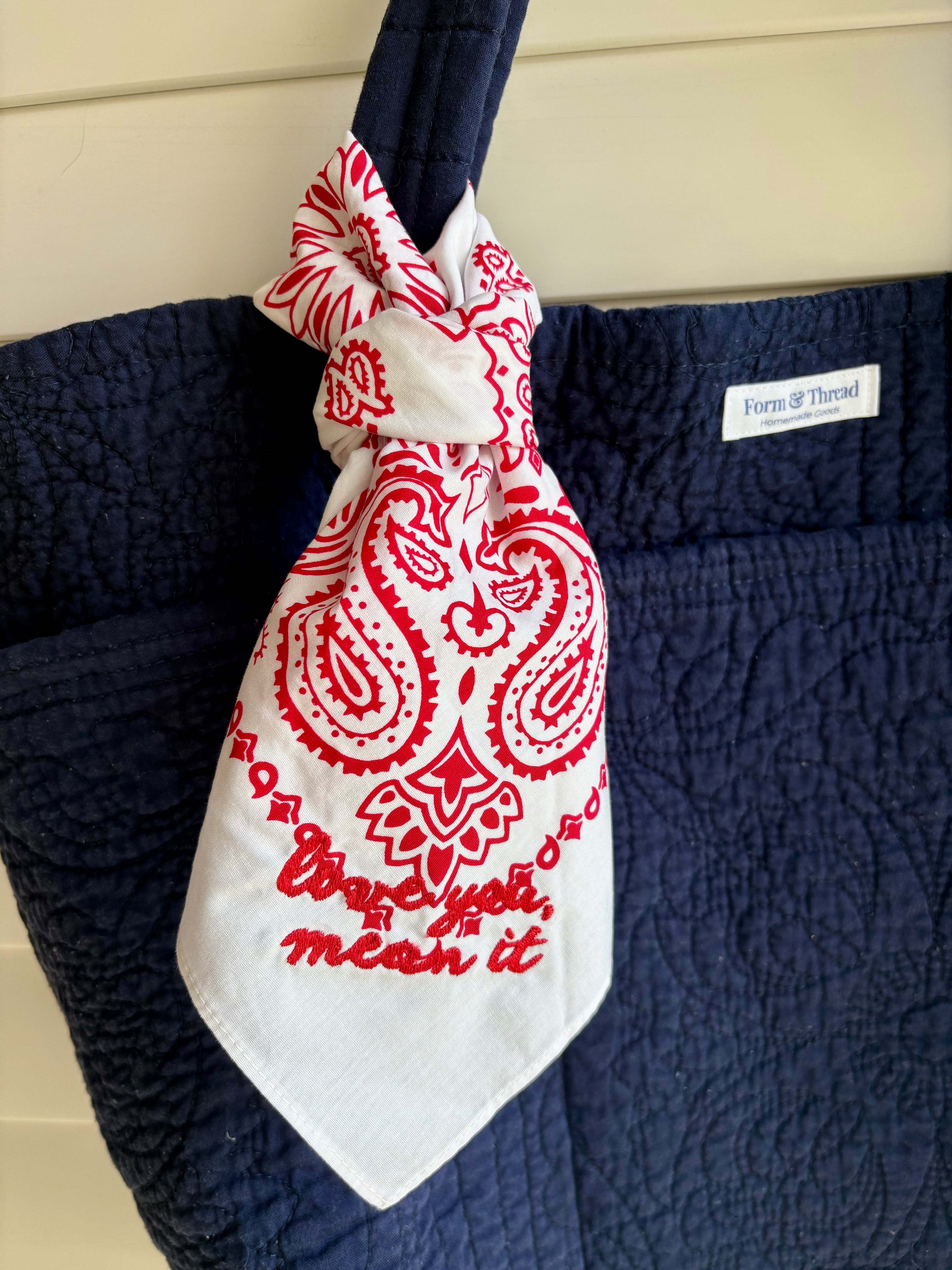 "Love you, mean it" Bandana