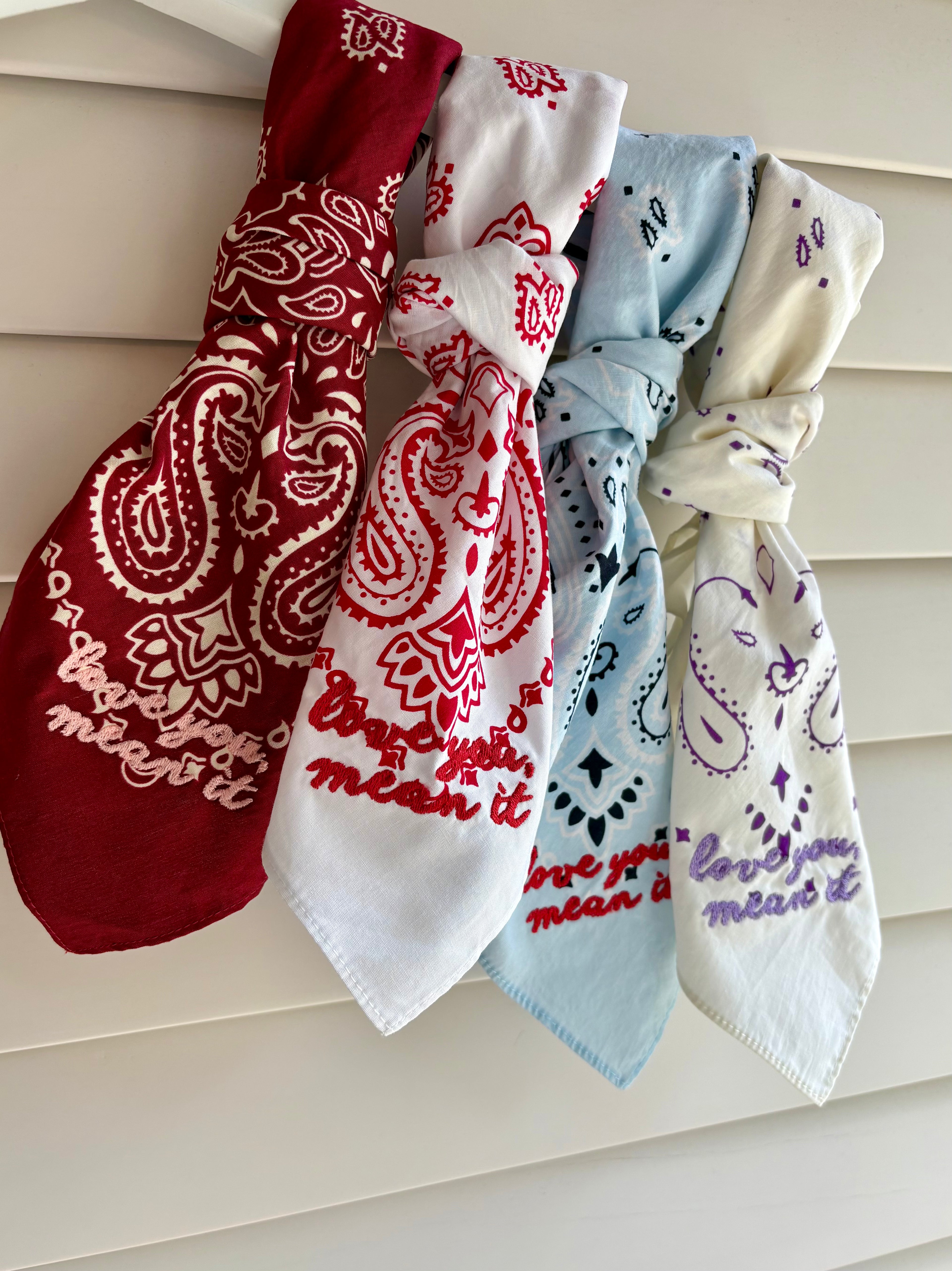 "Love you, mean it" Bandana