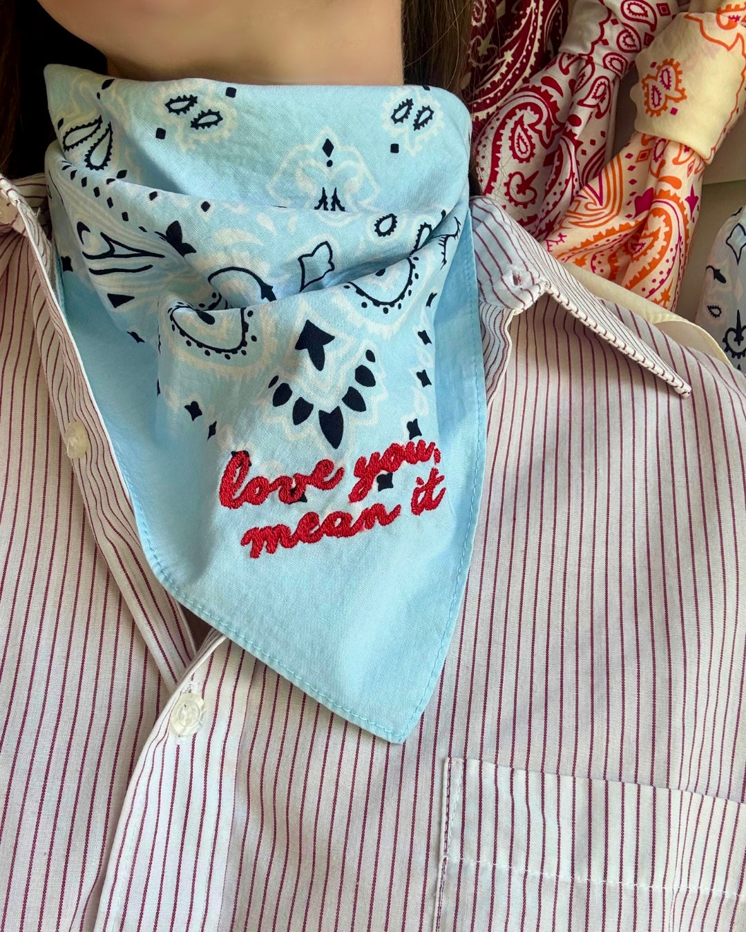 "Love you, mean it" Bandana